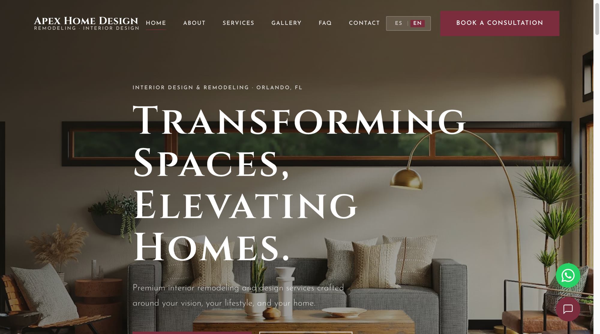 Apex Home Design website