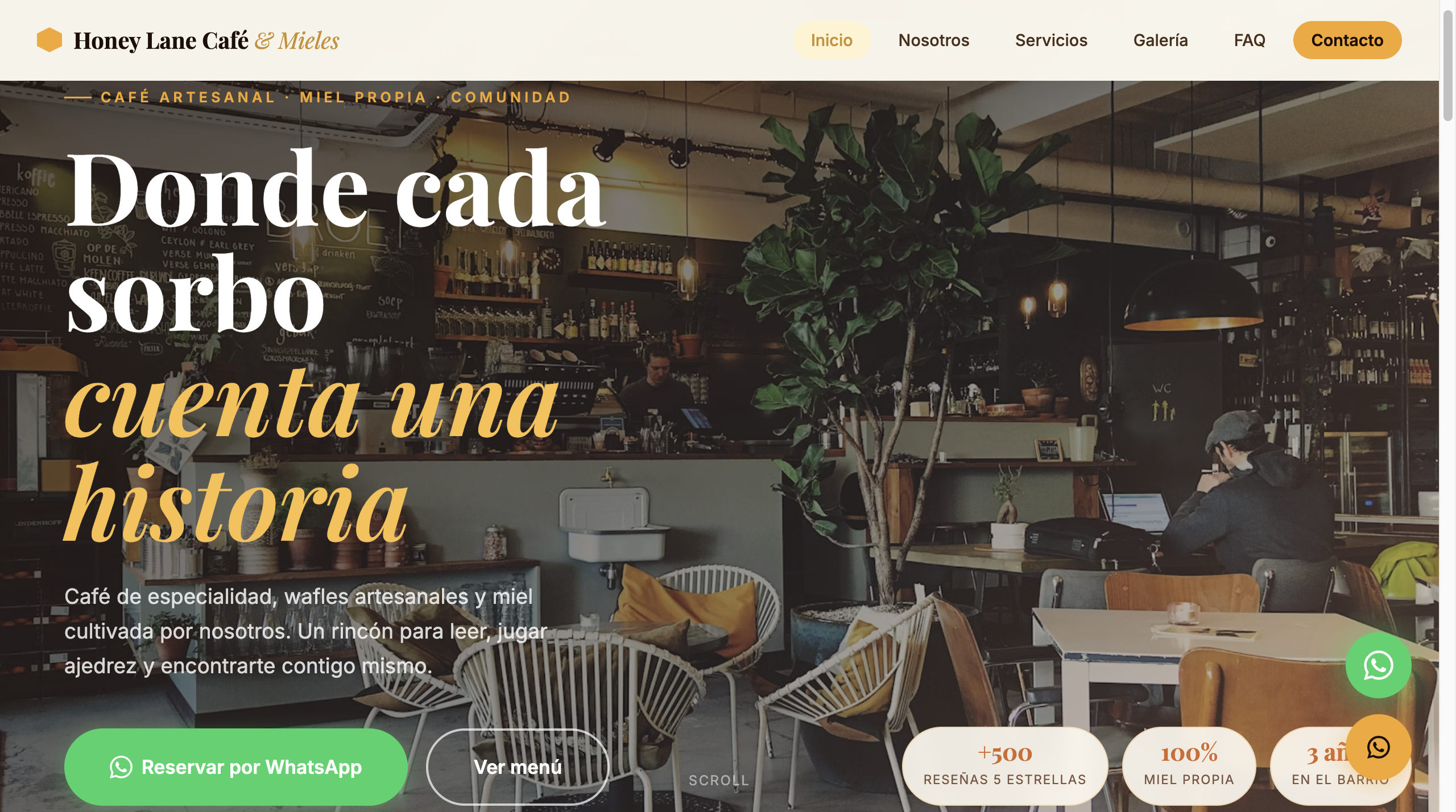 Honey Lane Cafe website