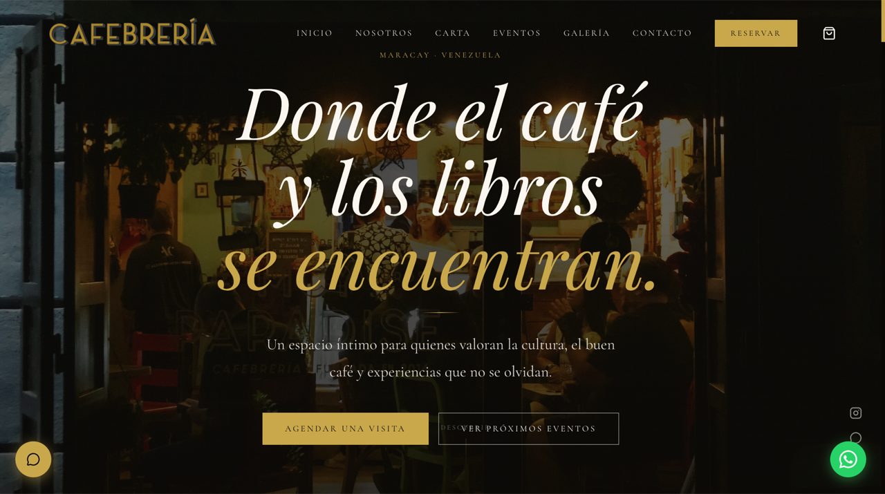 La Cafebreria website