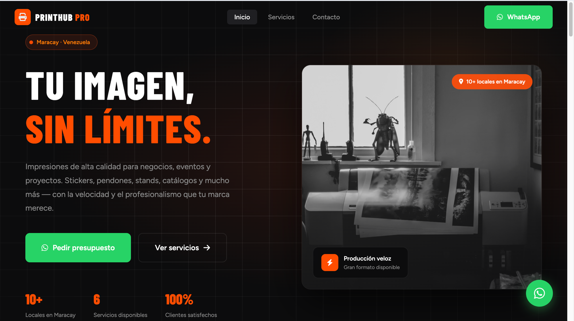 PrintHub Pro website